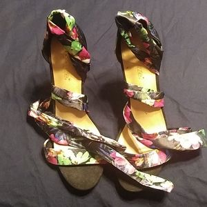 Shoe Dazzle lace up heels